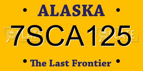 7SCA125 Alaska License Plate