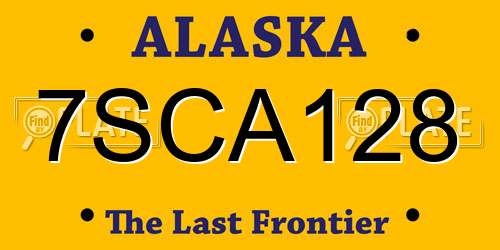 7SCA128 Alaska License Plate