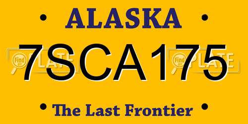 7SCA175 Alaska License Plate