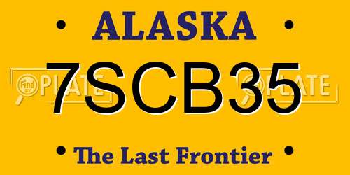 7SCB35 Alaska License Plate