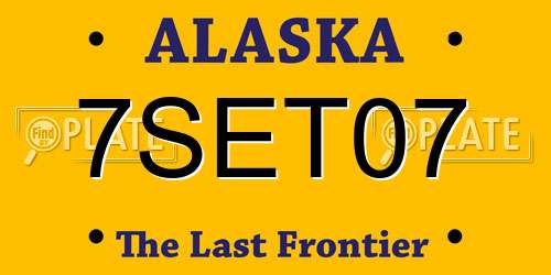 7SET07 Alaska License Plate