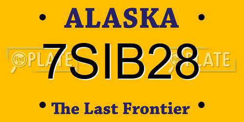 7SIB28 Alaska License Plate