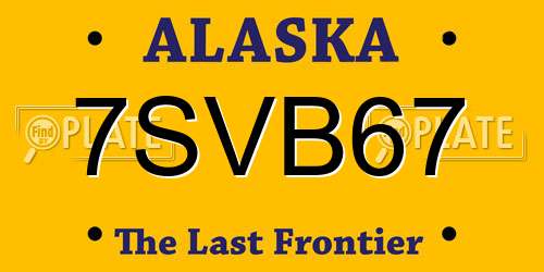 7SVB67 Alaska License Plate