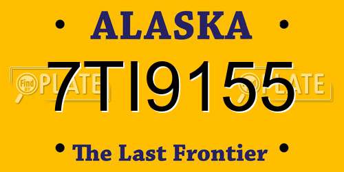 7TI9155 Alaska License Plate