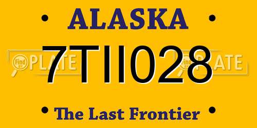 7TII028 Alaska License Plate