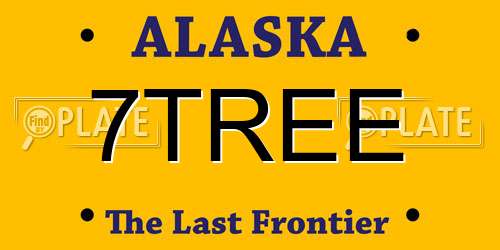 7TREE Alaska License Plate