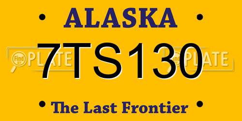 7TS130 Alaska License Plate