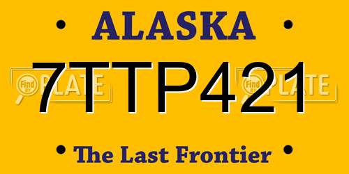 7TTP421 Alaska License Plate