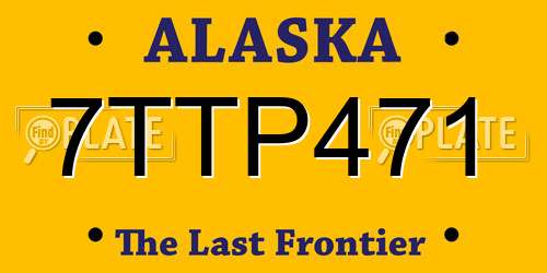 7TTP471 Alaska License Plate