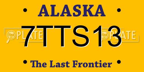 7TTS13 Alaska License Plate