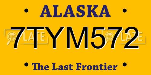 7TYM572 Alaska License Plate