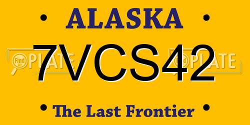 7VCS42 Alaska License Plate