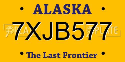 7XJB577 Alaska License Plate