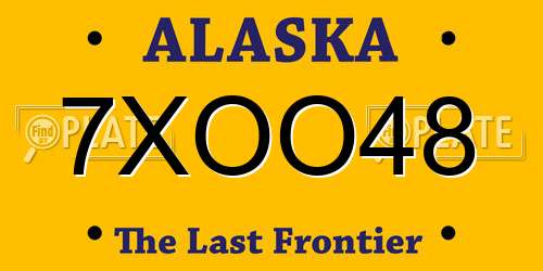 7XOO48 Alaska License Plate