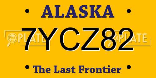 7YCZ82 Alaska License Plate
