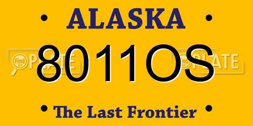 8011OS Alaska License Plate