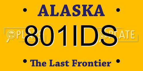 801IDS Alaska License Plate