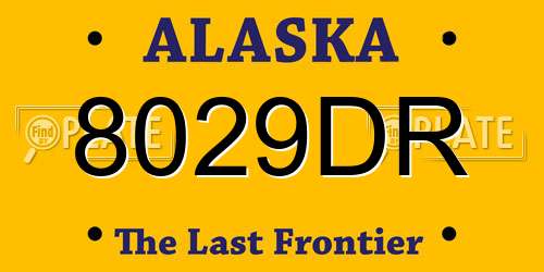 8029DR Alaska License Plate