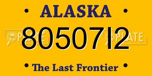 80507I2 Alaska License Plate