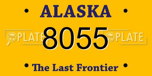 8055 Alaska License Plate