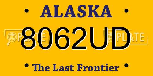8062UD Alaska License Plate