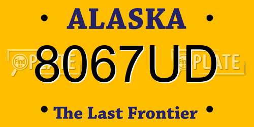 8067UD Alaska License Plate
