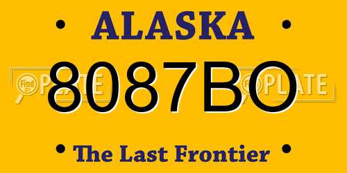8087BO Alaska License Plate