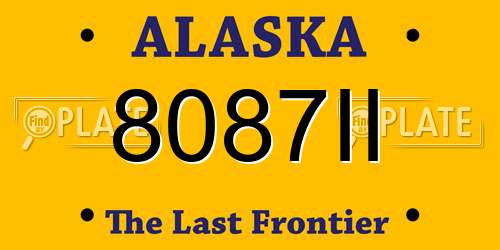 8087II Alaska License Plate
