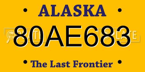 80AE683 Alaska License Plate