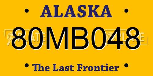 80MB048 Alaska License Plate