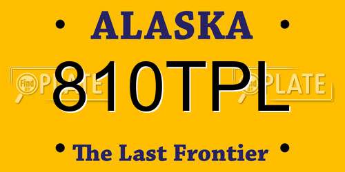 810TPL Alaska License Plate