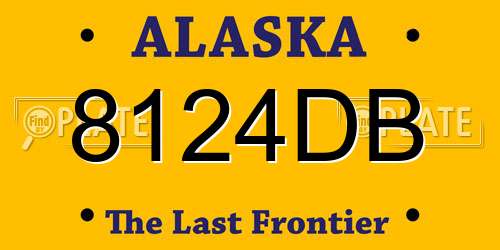 8124DB Alaska License Plate