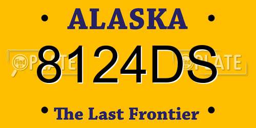 8124DS Alaska License Plate