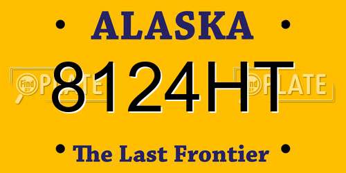8124HT Alaska License Plate