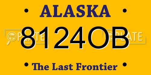 8124OB Alaska License Plate