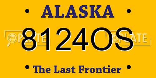 8124OS Alaska License Plate
