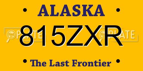 815ZXR Alaska License Plate