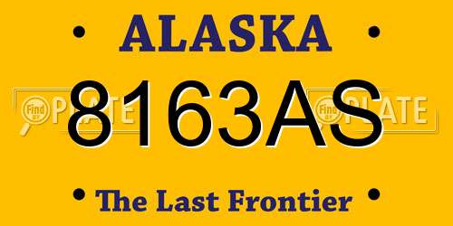 8163AS Alaska License Plate