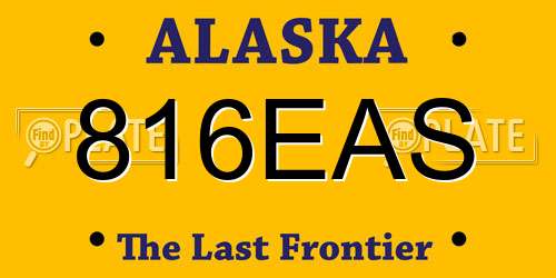 816EAS Alaska License Plate