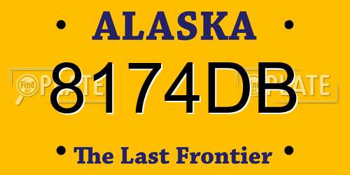 8174DB Alaska License Plate