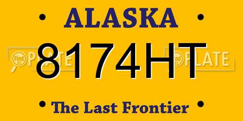 8174HT Alaska License Plate