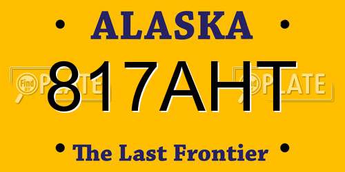 817AHT Alaska License Plate