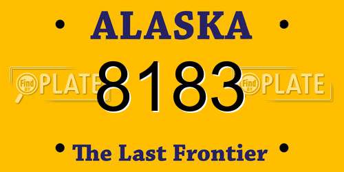 8183 Alaska License Plate