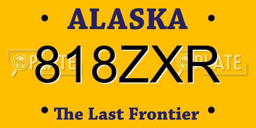 818ZXR Alaska License Plate