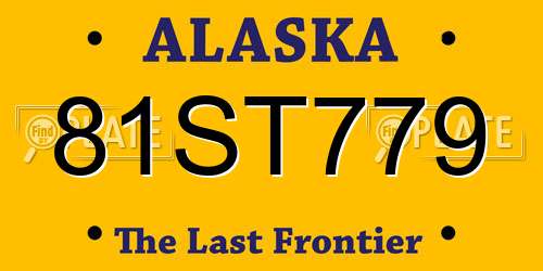 81ST779 Alaska License Plate