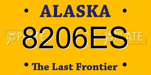 8206ES Alaska License Plate