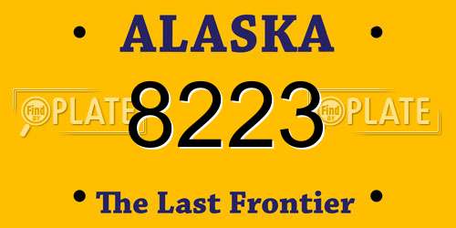 8223 Alaska License Plate
