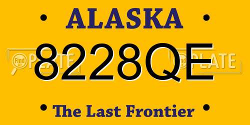 8228QE Alaska License Plate