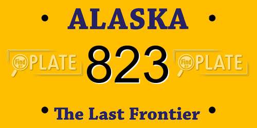 823 Alaska License Plate