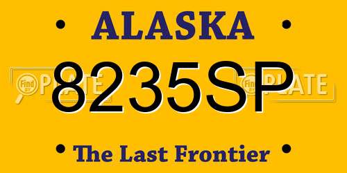 8235SP Alaska License Plate